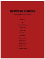 Sensational Mentalism I By Robert A. Nelson and Others