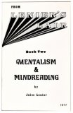 Jules Lenier - Book Two, Mentalism and Mindreading