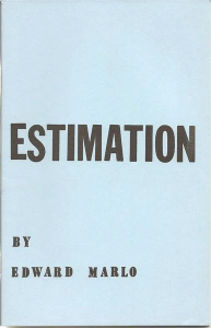 Estimation by Ed Marlo