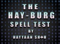 Hay-Burg spelling test by Hayyaan shah (Instant Download)