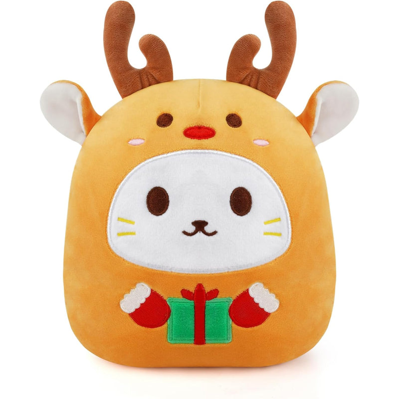Christmas Reindeer Stuffed Plush Pillow